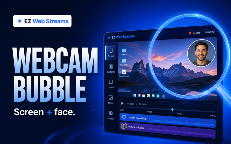 Record Your Screen With a Webcam Bubble